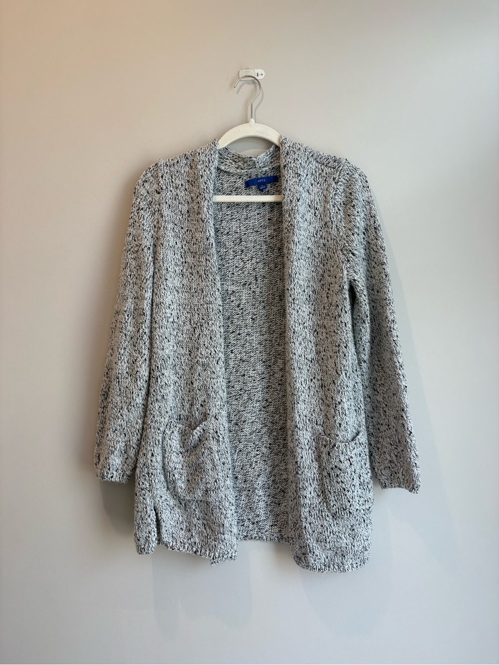 Apt. 9 Heather Gray Open-Front Knit Cardigan